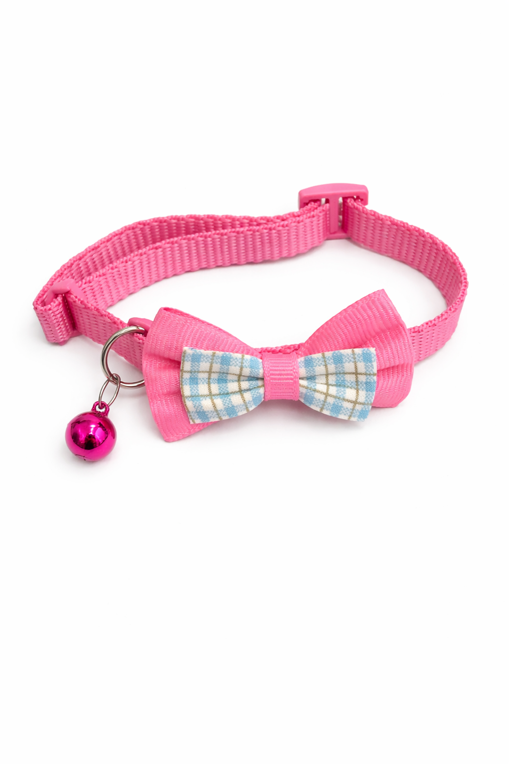 Pink Cat Collar with Bow & Bell
