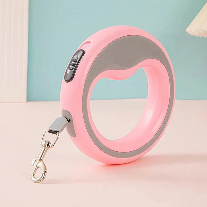 2.5M Pink Retractable Pet Leash